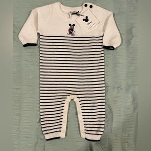 Janie and Jack Mickey Mouse Stripped One Piece